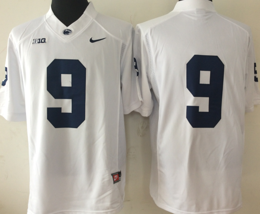 NCAA Men Penn State Nittany Lions White 9->ncaa teams->NCAA Jersey
